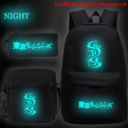 Hot Fashion Tokyo Revengers Backpack Girls Boys High Quailty Schoolbag Luminous Backpacks Anime Mochilas for Teenager Backpacks