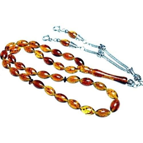 BEST ROSARY – Polish Scented Thin Pepper Powder Amber Made in Turkey Unisex 33pcs. Zikr Muslim Stress