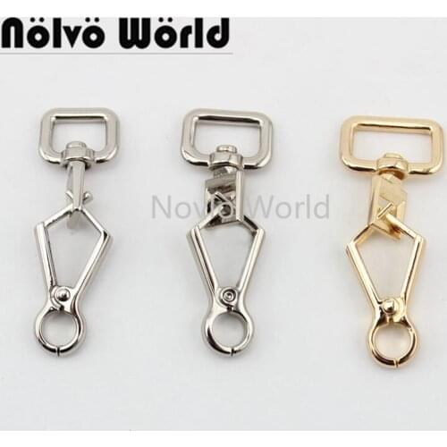 Nolvo World 20 pcs 13-16-19mm 4 colors Splicing Snap Hook Push Gate Swivel Clasps for Bags Belts Landyards Clips