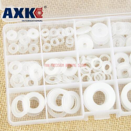 2019 New Arrival Rushed Ring Gasket Silicone Gasket Ring Hts 250pcs Soft Nylon Washer Set White Translucent Flat Meson Plastic