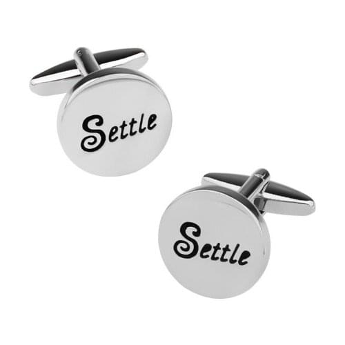 New Arrival Fashion Cuff Links Silver Color Round Settle Design Quality Brass Material Mens Cufflinks Free Shipping