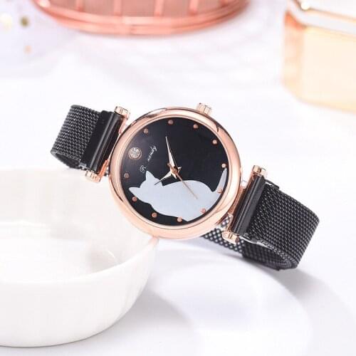 New design ladies magnet watch cat ladies watch fashion quartz ladies watch