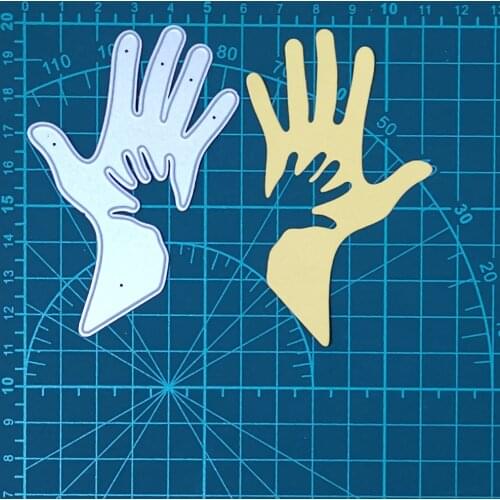 Dad Hand & Baby Hand Metal Cutting Dies For Stamps Scrapbooking Stencils DIY Paper Album Cards Decoration Embossing 2020 New