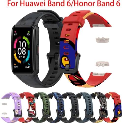 Smart Wristband Bracelet Replacement Strap For Huawei Band 6 Soft Silicone Sport Band Watch Strap For Honor Band 6 Strap