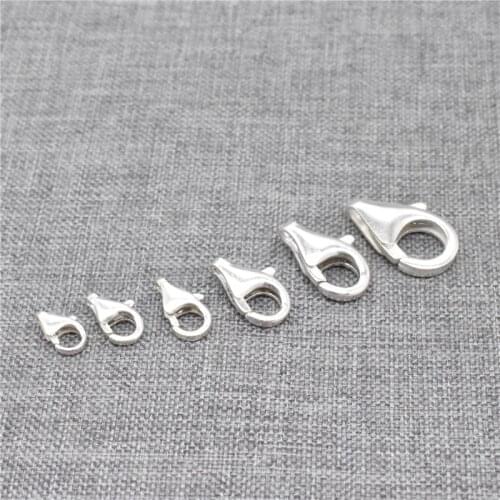 10 Pieces of 925 Sterling Silver Trigger Clasps Lobster Claw Clasps for Bracelet Necklace
