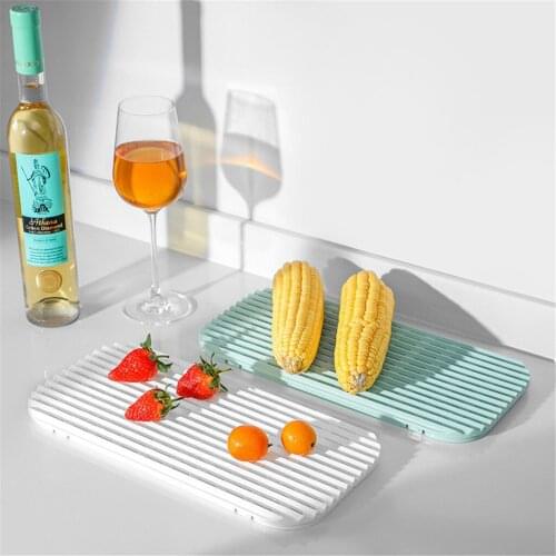 Silicone Dish Drain Rack Kitchen Fruit Vegetable Washing Drying Mat Pan Pot Plates Bowls Storage Board Escurridor De Platos