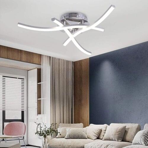 LED Chandeliers 3 Built-in LED Boards Curved Ceiling Lights For Living room Bedrom Dining room Kitchen Home Lighting Fixtures