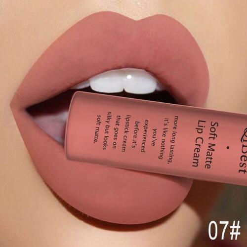 Waterproof Nude Matte Velvet Glossy Lip Gloss Lipstick Lip Balm Sexy Red Lip Tint 5 Colors Women Fashion Makeup Gift