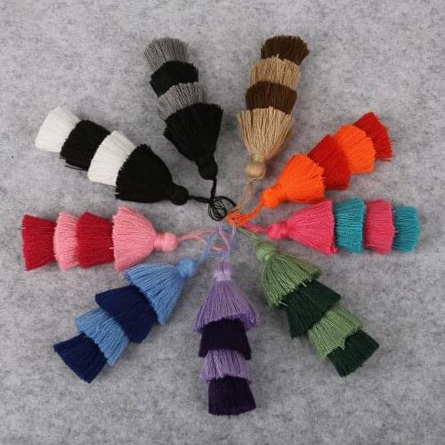 High Quality 10cm Double Color 4Layers Slik Tassel Trim Accessories For DIY Handmade Curtains/Clothes/Home Textile Decoration