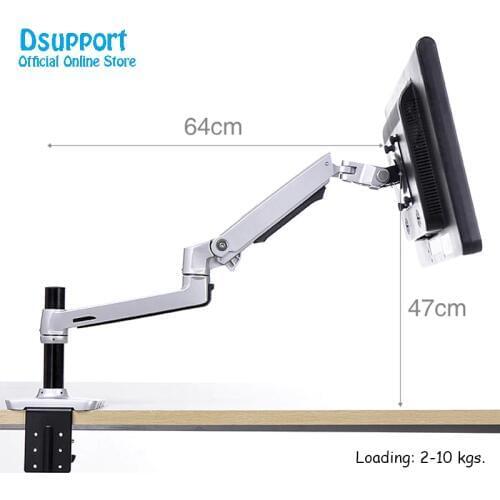 High Quality Aluminum Alloy Free Lifting Ultra-long Arm LED LCD Monitor Holder Lengthen Arm Table Clamping Full Motion TV Mount