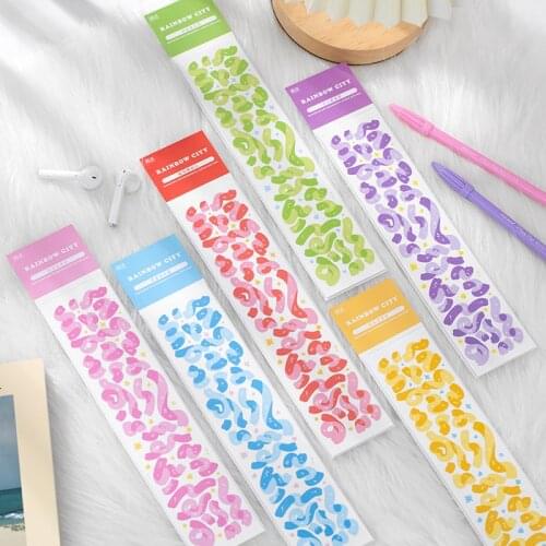 2 Sheets Cute Ribon Bow PET Decorative Adhesive Stickers Scrapbooking School Supplies