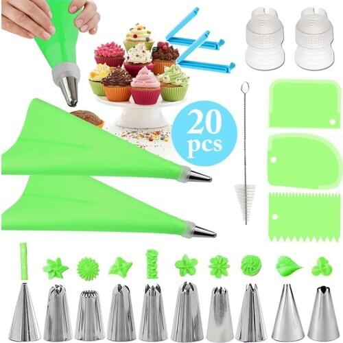 20Pcs Cake Baking Accessories Reusable Cookie Supplies Set Cake Decorating Tools DIY Cake Decor Accessories Baking Tools