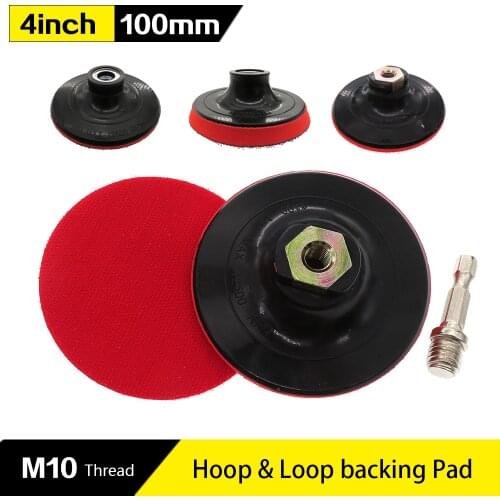 4inch 100mm Rotary Backer Pad Hook & Loop Backing Plate with M14 Thread Backing Pad Buffing Pad for Sanding Discs Abrasive Tools