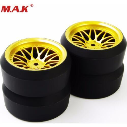4Pcs Set RC Drift Tire Wheel Rims Fit HSP HPI Racing 1:10 On-Road Car BBG+PP0370 Car Accessories