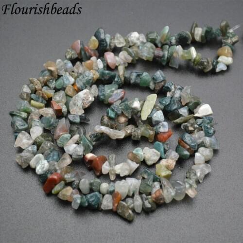 5~8mm Natural India Agate Irregular Shape Stone Chips Loose Beads 1 Strand