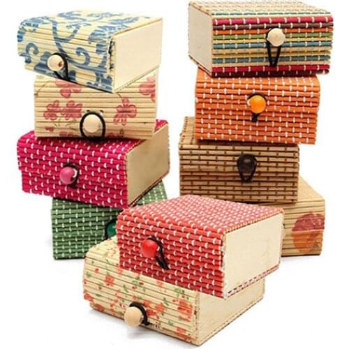 70% Hot Sale Ring Necklace Earrings Bamboo Wooden Case Jewelry Storage Boxes Holder Gift