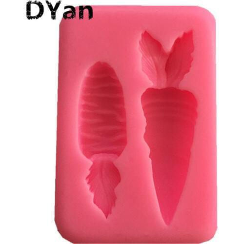 Free Shipping Liquid Silicone Mold Carrots Flip Sugar Cake Decorative Chocolate Mold Baking Tools A1341