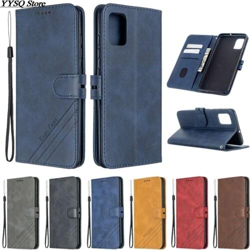 SFor Samsung Galaxy A71 Case Leather Flip Case on For Coque Samsung A71 A 71 Phone Case Cover Luxury Magnetic Wallet Cover Etui