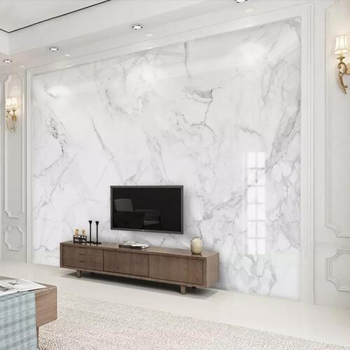 Photo Wallpaper Modern Simple White Marble Texture Murals Living Room TV Sofa Bedroom Background Wall Decor Luxury Wallpaper 3 D