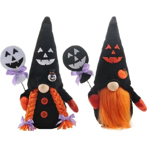Halloween Gnome Plush Decoration, Faceless Doll With Dark Elf Hat, Rudolph Doll For Party Decoration, Doll Ornaments
