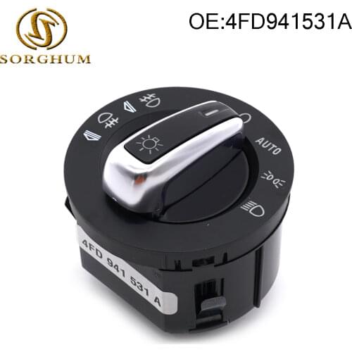 Chrome Headlight Switch Control Switch 4FD941531A For Audi A6 S6 A6 RS6