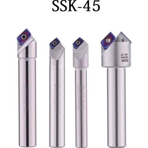 Chamfer Mill Tool 45 Degree 90 Degree SSK C20-20-130 APMT 1135 1604 Carbide Inserts Discarding Chamfering Knife Milling Cutter
