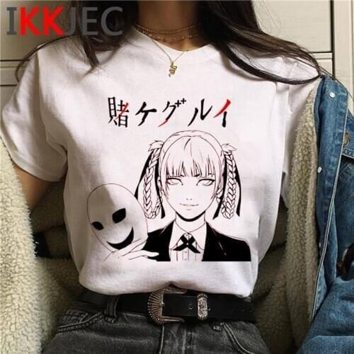 Kakegurui summer top men ulzzang grunge japanese t-shirt summer top graphic tees