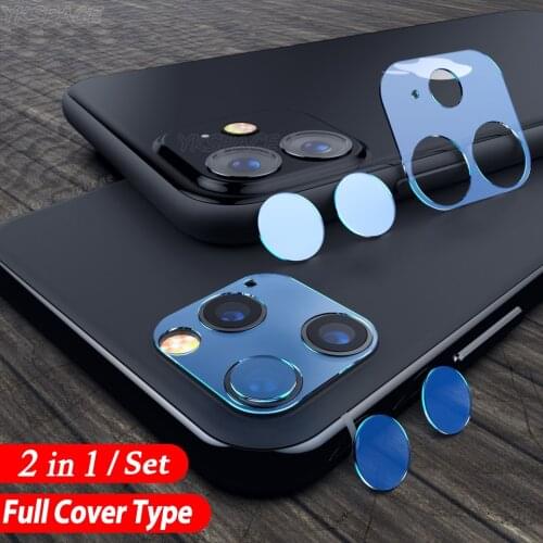 2 Sets 2 in 1 Full Cover Back Camera Len Film For iPhone 11 Pro Max 11pro Tempered Glass Rear lens Protector Anti Scratch