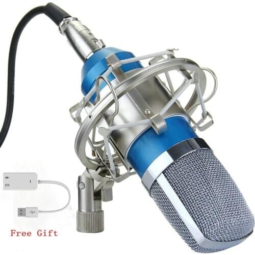 BM700 XLR Microphone Kit Professional Cardioid Studio Condenser Mic for Streaming Podcasting Gaming Vocal Recording