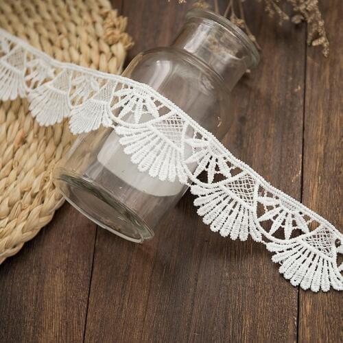 Lace ribbon for sewing supplies and accessories 2020new high quality white lace fabric 5yards 4cm wide dressmaking garments diy