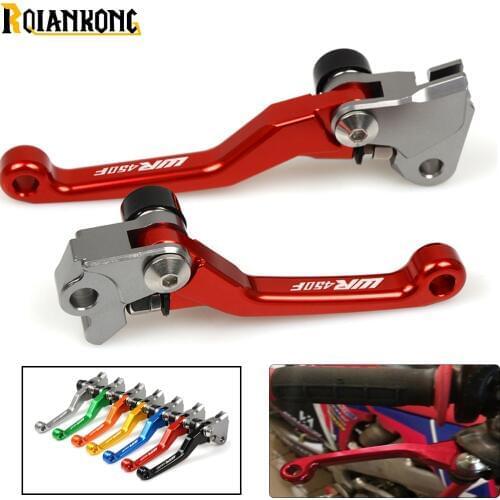 LOGO WR450F Motorcycle Accessories CNC Pivot Brake Clutch Leverse For yamaha WR450F 2003-2018 WR 450F WR450 F