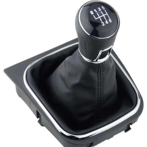 MT Gear Shift Knob for Volkswagen VW Golf 5 6 Golf5 Golf6 Gearshift Shifter Lever Stick Leather Gaitor Boot Base Frame Arm Pen