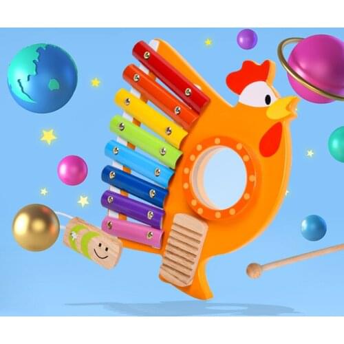 Musical toys for kids 1 year old girl boy 3in1 Wooden Xylophone For Children Xylophone Wisdom Juguetes 8-Note Music Instrument