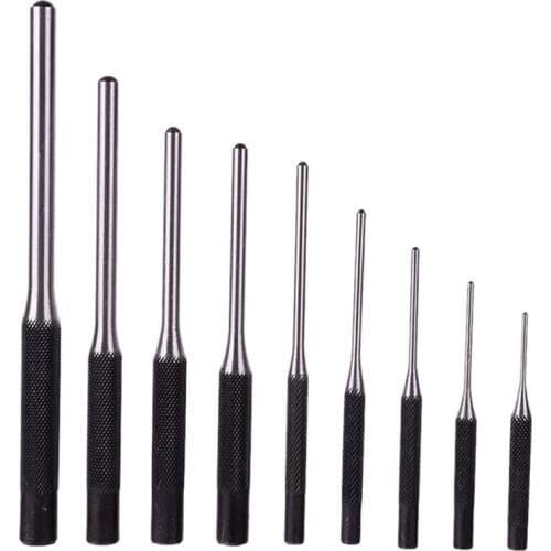 9-Piece Set-Up Punch Round Punch Pieces Roll Pin Punch Set Tool Bolt Catch Roll Pin Punch Tool Kit