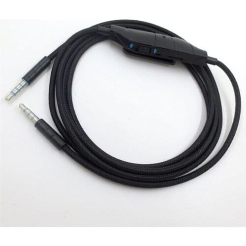 Headphone Nylon Braided Audio Cable for Logitech G633 G635 g933 g935 Gaming Headset Cable Cords Earphone Replacement Accessories