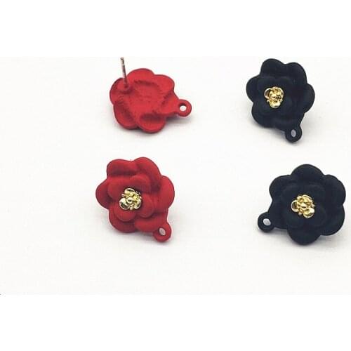 New Arrival! 18x14mm 50pcs Zinc Alloy Flower Ear Stud for Handmade Jewelry Earring DIY Parts,Jewelry Accessories Findings