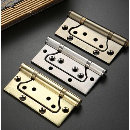 6-color Available Durable Stainless Steel Hinge 4 inch Hinge Free Slotted Wooden Door Heavy Hinge Indoor off-axis Hinge 1 PCS