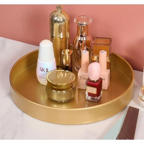 Cosmetic Lipstick Perfume Storage Tray Nordic Ins wind Makeup Organizer Dressing Table Desktop Finishing Box Jewelry Ring Tray