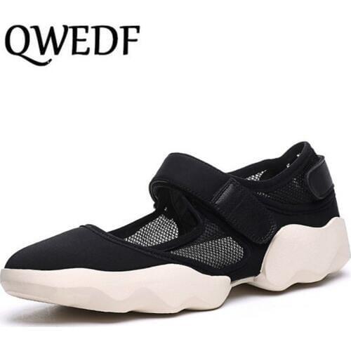 QWEDF Mesh casual womens flat sandals Stylish and comfortable non-slip beach sandals breathable mesh womens shoes 35-40 X6-76