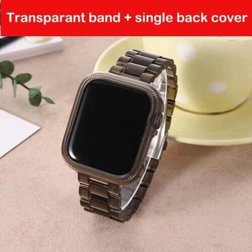 Hot sale Plastic wristband for iwatch se 6 5 4 40mm 44mm belt For Apple Watch strap with single back cover series 3 2 1