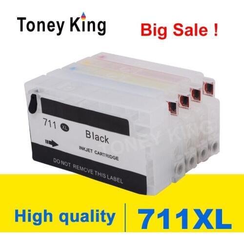 Toney King Refill Ink Cartridge For HP 711 For HP 711 XL Designjet T120 24 T120 610 T520 24 T520 36 T520 610 T520 914 Printer