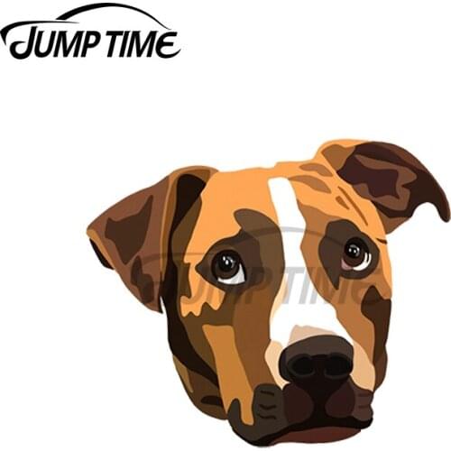 JumpTime 13 x 8cm Vector Puppy Head Car Stickers and Decals DIY Animal Pet Bumper Decoration Anime Waterproof Vinyl Decoration