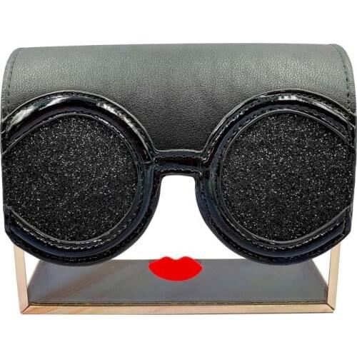 Bag For Women Fashion Women Acrylic Glasses and Red Lips Evening Bag Luxury Clear Clutch Purse Elegant Transparent Handbags