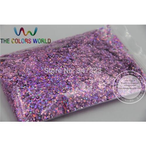 1.0MM size Laser Peach Color Glitter Powder-Holographic Nail glitter