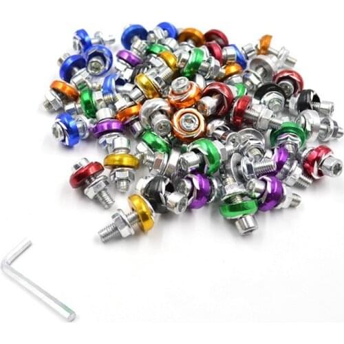 10pcs/lot Motorcycle modified shell electric car colored engraved screws