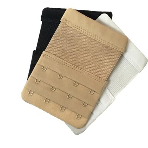 100pcs/lot Elastic Bra EXTENDER 3X4 3X3 Underwear Lingerie Extension Buckle Quality Stainless Sewing Accessories