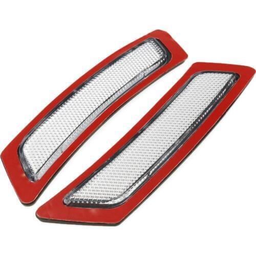 2PCS Crystal White Lens Front Side Marker Fender Bumper Reflector For BMW F10 5 Series 2011-2014 BASE Bumper Models