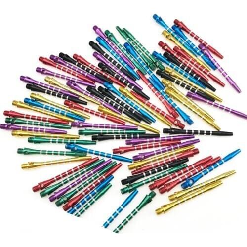 24pcs/Lot 2BA Aluminum 53mm Medium Darts Shaft Harrows Dart Stems Shafts with Standard 4.5mm Thread 6 Colors Available