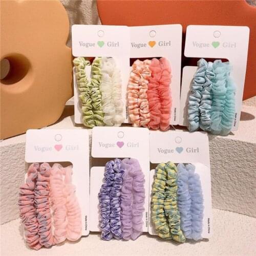 4PCS Elatic Hair Bands Baby Girls Hair Accessories Children Hair Styling Tools Hair Ring Scrunchies Hair Wear Headdress