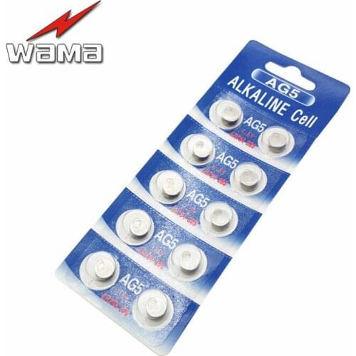 50x New Wama AG5 LR48 393 1.5V Alkaline Button Cell Coin Battery Wholesales Disposable Calculator Toys Watch Batteries